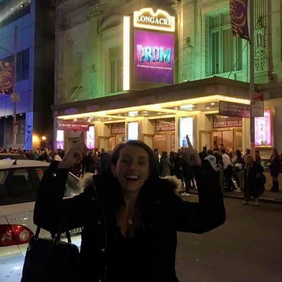 just watched <a href="/promnetflix/">The Prom</a> &amp; owwwwwhhhhh i just loved it. 🥰🥺🌈✨ here’s a pic from a coupla years ago me when &amp; <a href="/frazerwearne/">Frazer Wearne</a> saw it in nyc... most fun i’ve ever had at a theatre 🤩