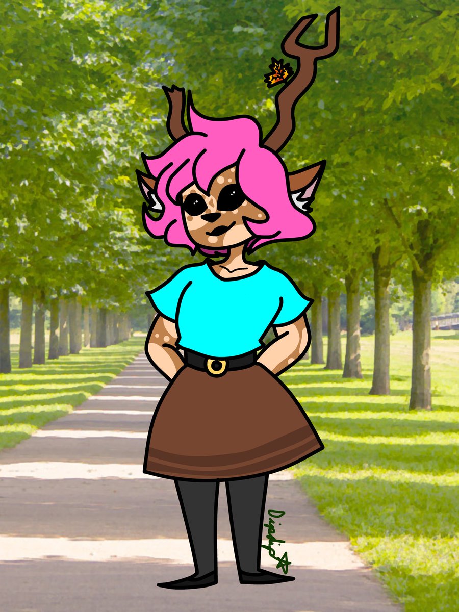 Memento_Eef's tweet photo. And since I was bored again, I redrew my deer gal and LOOK AT HOW CUTE!!!
I can’t believe I did that- https://t.co/AzuDmZSBOZ