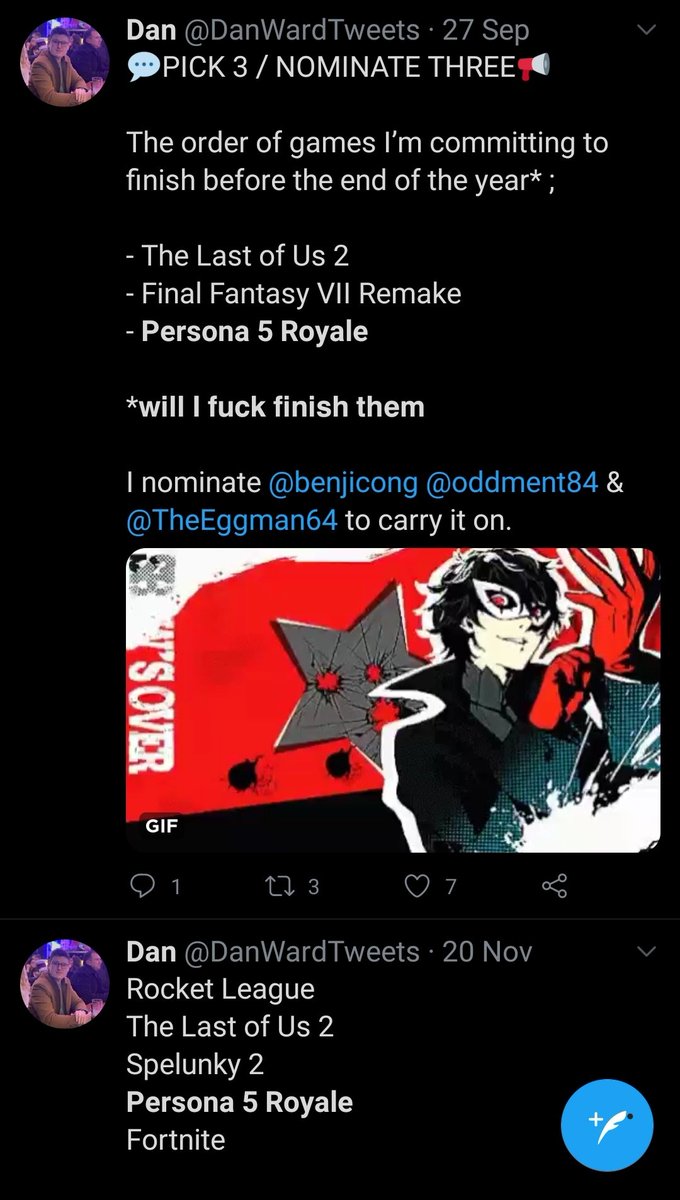 shokmunky's tweet photo. @TheCrossPlayers Your JRPG credentials don't add up, you called P5R "Persona 5 Royale" not once, but twice.
THE WITNESS IS UNRELIABLE, I REST MY CASE YOU'RE HONOUR. https://t.co/bLyTwSkNqd