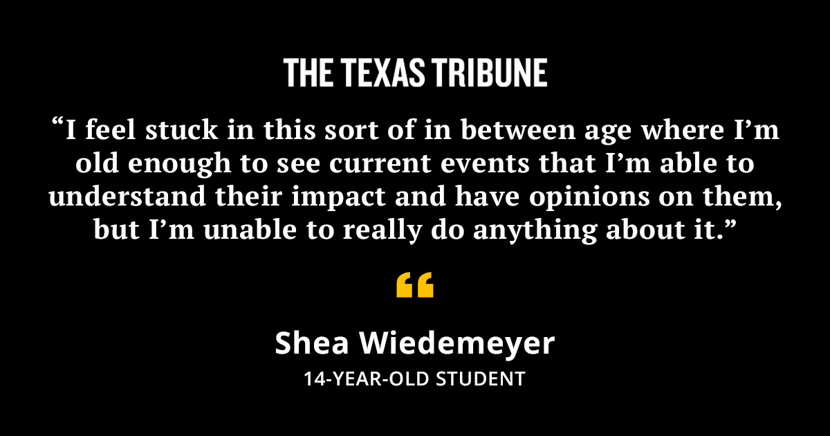TexasTribune's tweet photo. Shea Wiedemeyer had struggled with some anxiety before schools shut down abruptly in March, but in the isolation of the pandemic, cut off from daily interaction with friends and teachers at McCallum High School in Austin, the feelings snowballed.

#txed https://t.co/xDqXWxCTcK https://t.co/FMJVh0KSL6