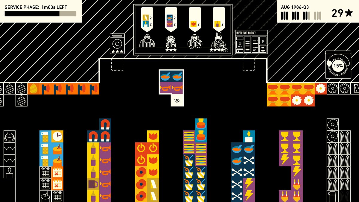 Wilmot's Warehouse ($8.99) - a puzzle game about inventory management! organize a warehouse however you like best - hopefully easy to remember where everything is so you can find it fast when it needs to be shipped out!  https://store.steampowered.com/app/839870/Wilmots_Warehouse/