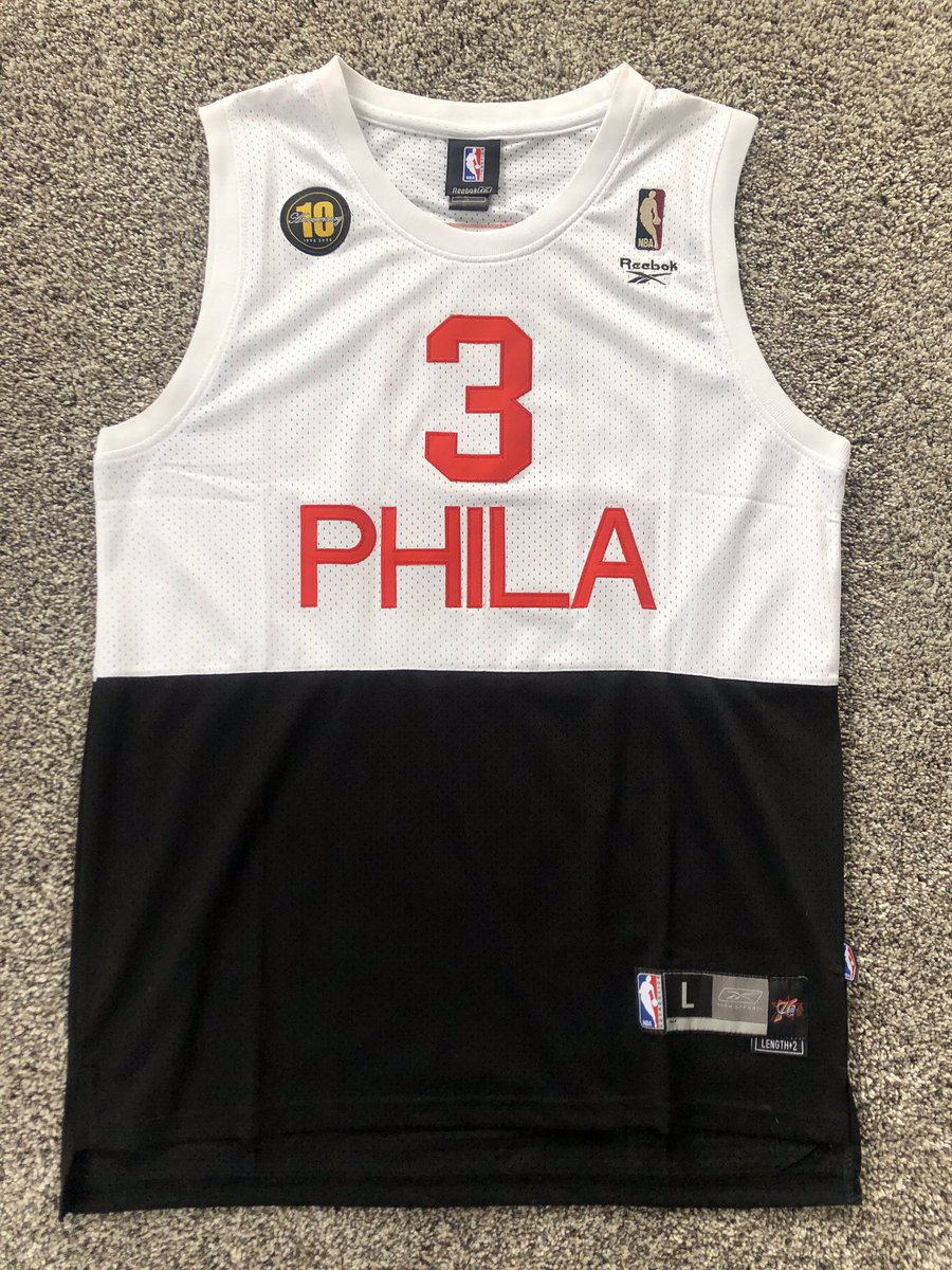 The_PhifthQ's tweet photo. Allen Iverson throwback giveaway! 

In honor of opening night, we will be doing a 24 hour jersey giveaway. 

Winner announced tomorrow at halftime. 

Rules: 

1️⃣ Retweet 
2️⃣ Follow @The_PhifthQ 
3️⃣ Follow @JoshReynolds24 

We are back baby!!! https://t.co/KtLwBKDJ3c