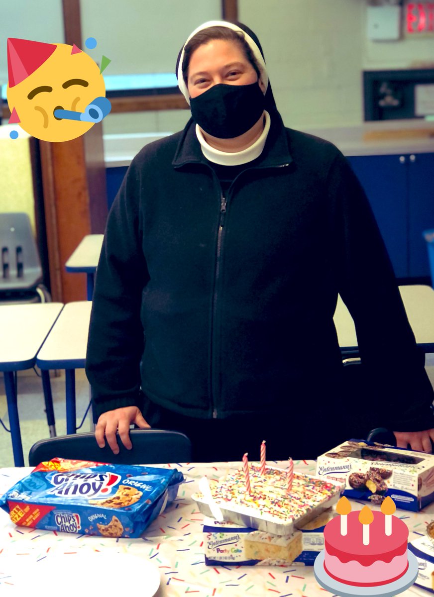 Mrs_Colli22's tweet photo. Wishing an amazing principal, Sr. Christine,  a very Happy Birthday. Thank you for all that you do for our Santa Maria family 🙏🏻. May God’s bless you on your special day 🎂.  @santamariabronx @BXNEEBSchools @ArchNY_Schools @MichaelDeegan10 https://t.co/B3hyXNnwAq