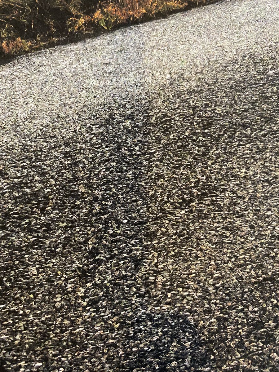 Here you can see the texture on the border. The next picture is the asphalt and then look closely on the third picture of the sky. You can see the roughness.  @RRankinPhoto