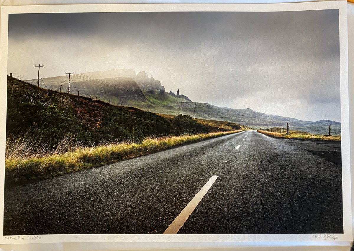 Old Man’s Road is on a textured paper that’s so rough, it’s almost like sandpaper! It think it really helps to make that asphalt look like it’s real. The color detail is crazy.  @RRankinPhoto