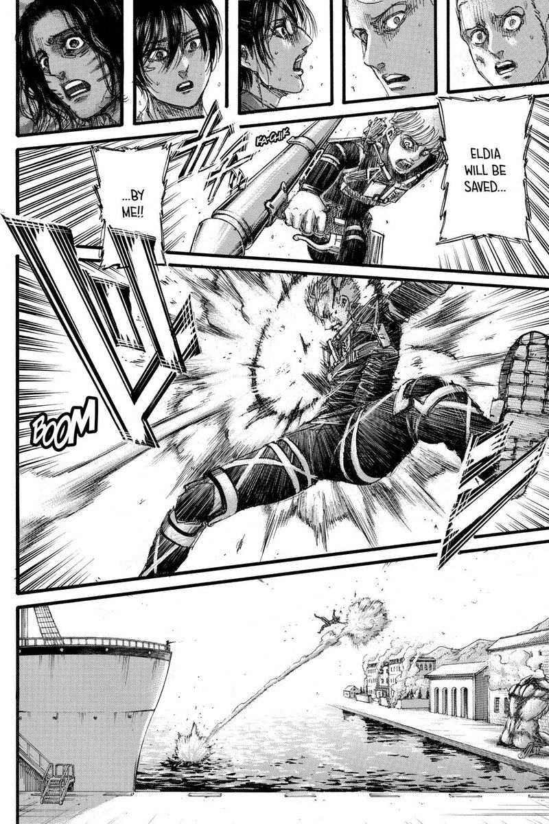 But where he and Erwin differ is Floch still feels that he is more important than he actually is, as shown in 129 where he says he will be the one to save Eldia while Erwin never saw himself as a saviour