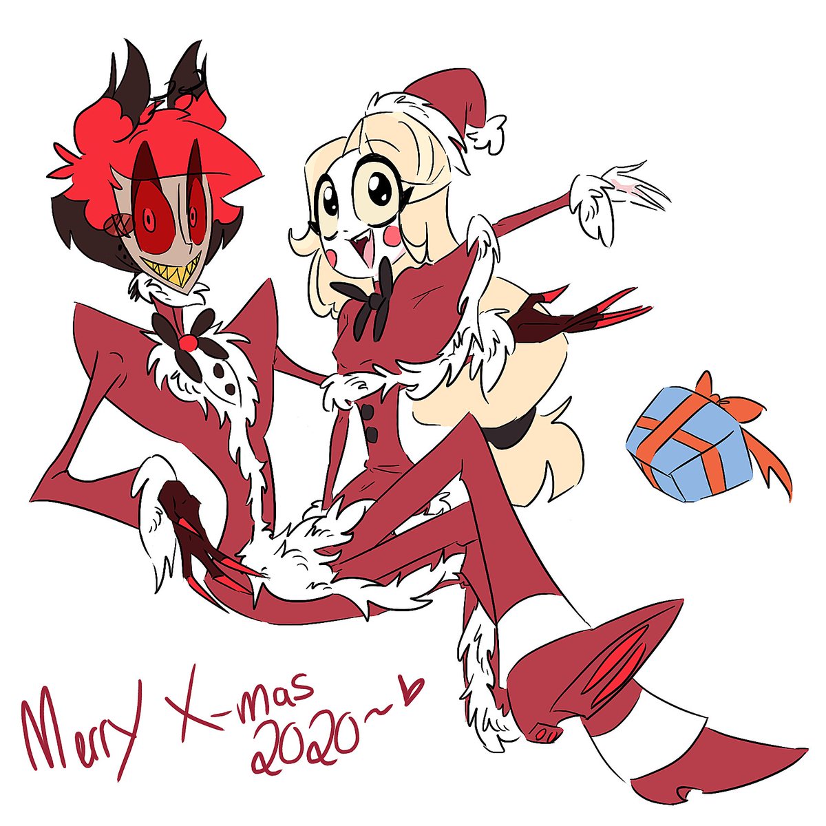 Posting this a day earlier, as per usual, since I'll be offline during christmas. MERRY CHRISTMAS &amp; HAPPY HOLIDAYS TO EVERYONE ! ❤️ #HazbinHotel #Charlastor
