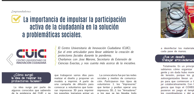 cuic_unicen's tweet photo. La revista Soy emprendedor del @ciceunicen publicó una nota sobre las acciones del CUIC durante este año de pandemia!  Pueden leerla aquí 👉  https://t.co/ohkW9Fde5k https://t.co/s31ltyAlpN