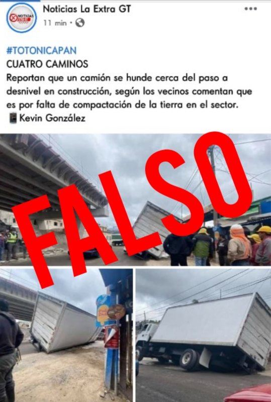 CIV_Guatemala's tweet photo. #CIVInforma Después de realizar una supervisión se constató que el hundimiento del vehículo reportado se debe a una conexión ilícita que efectuó hoy en la madrugada un vecino y no a los trabajos en el Paso a Desnivel Bicentenario. Se están tomando las medidas correspondientes. https://t.co/5eDqrCKdEF