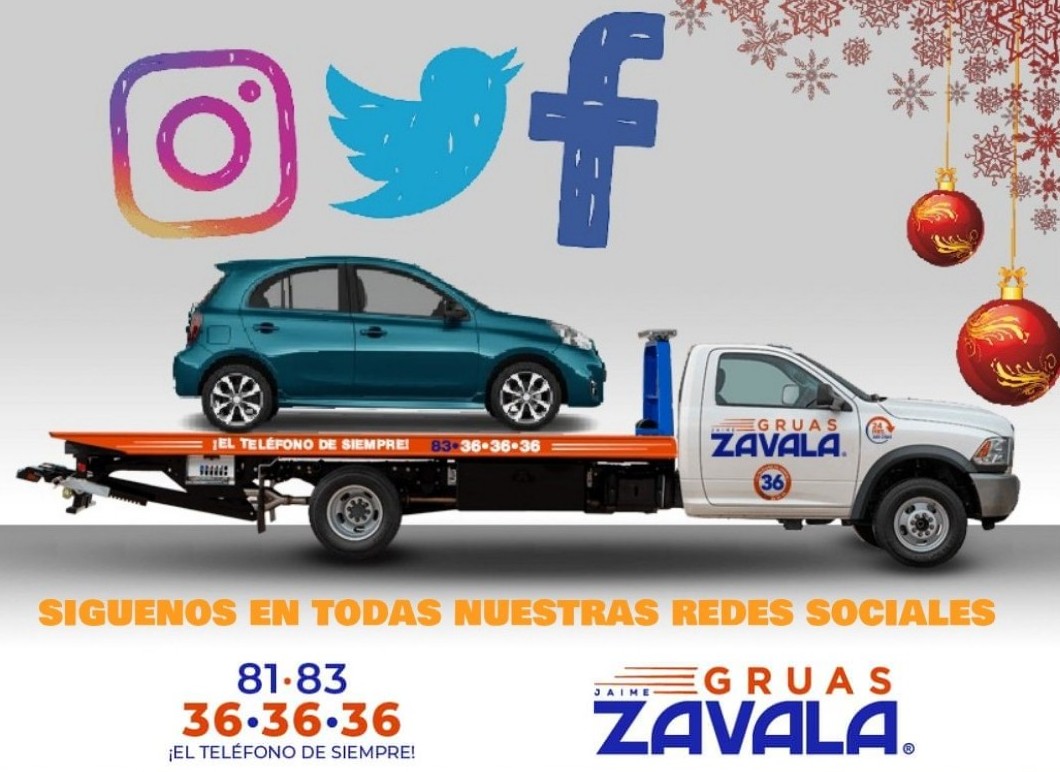 Siguenos en todas nuestras redes sociales para que siempre estés informado sobre nuestros descuentos y precios especiales
#GruasZavala #Auxiliovial