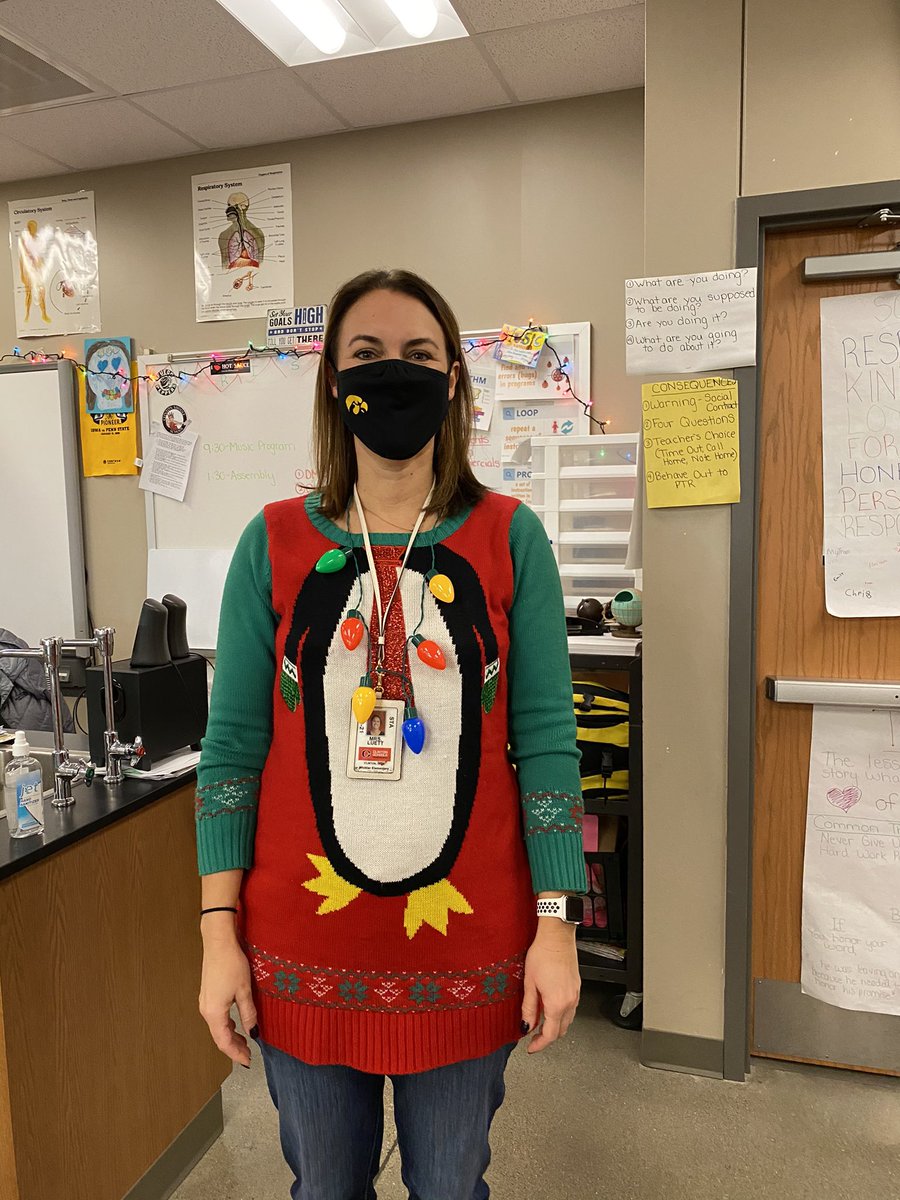 CMS_Dunlap's tweet photo. Whittier staff showing their Holiday Spirit for Ugly Christmas Sweater Day at CMS! https://t.co/T1jg5020lM