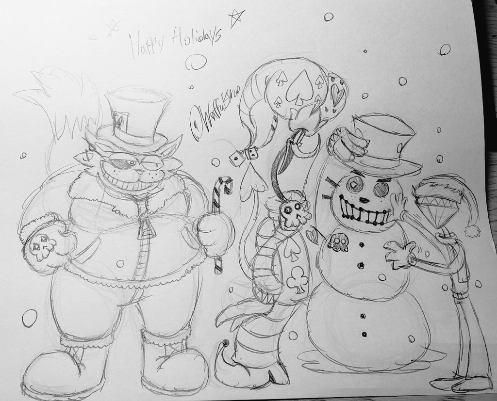 Despite being an evil person, Braxton cares deeply about those he employs (Slazzo and Gem Tapster). He maks sure they're all in good health when doing dirty work.

Like making a snowman.

Enjoy, Happy Holidays? 