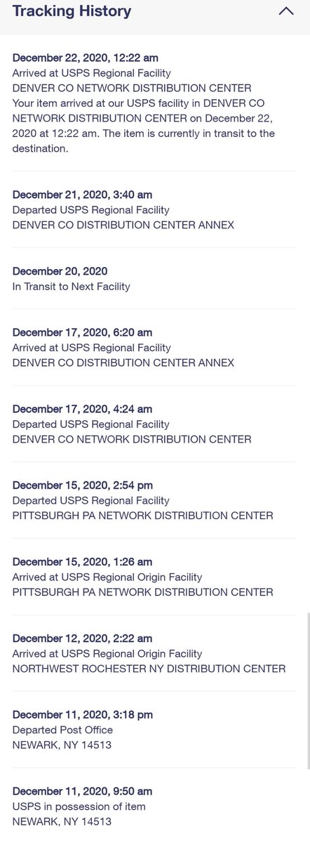 kerriefox1978's tweet photo. @2village_Studio @USPS All I want is to get my son (who has 0 family near) his ornaments and his gifts to open by Christmas.  He lives an 8 hour drive from Denver.  Stop sending it back to Denver!!!  Logan...UTAH! UTAH! UTAH! https://t.co/qsyDe2gnSU