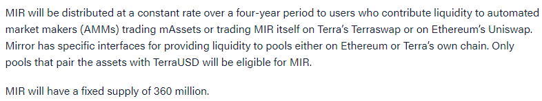14/  $MIR | This is not financial advice, I don't know how the price will move short-term. I just like the project & share my research.Tokenized 24/7 trading of stocks sounds interesting to me.Backed by Arrington XRP Capital and its created on Terra Labs'  $LUNA blockchain.