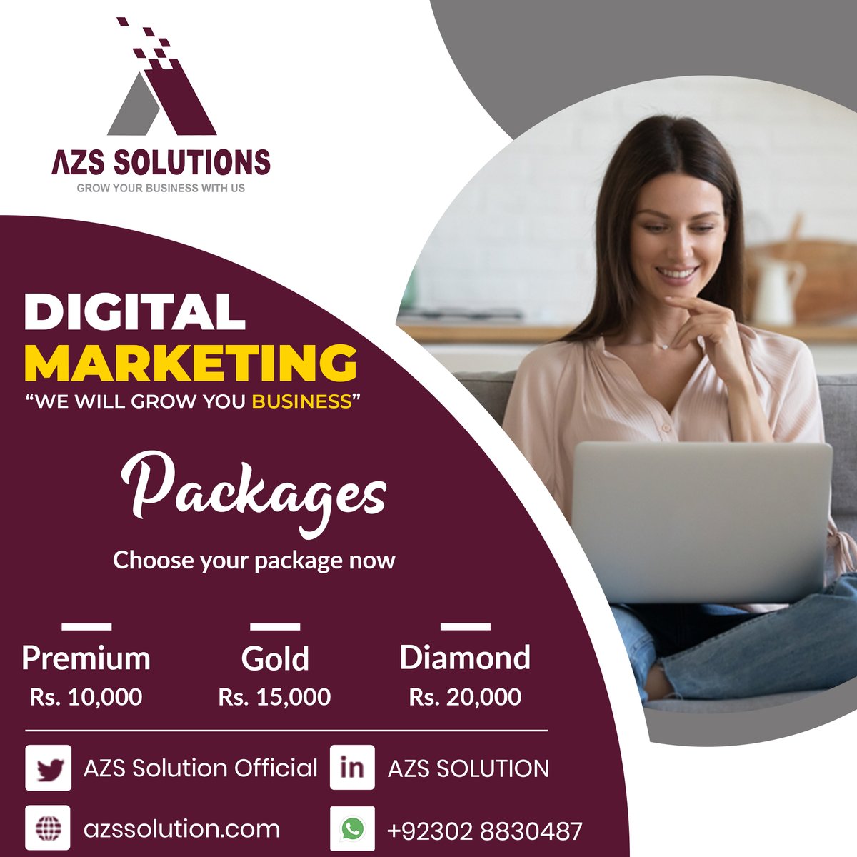 SolutionsAzs's tweet photo. Boost your business now with AZS Solution. Choose your desire package now and earn double. For more details visit our website 
https://t.co/W7pj830ykS
Reach us +923028830487 https://t.co/H7TV1iSUnT