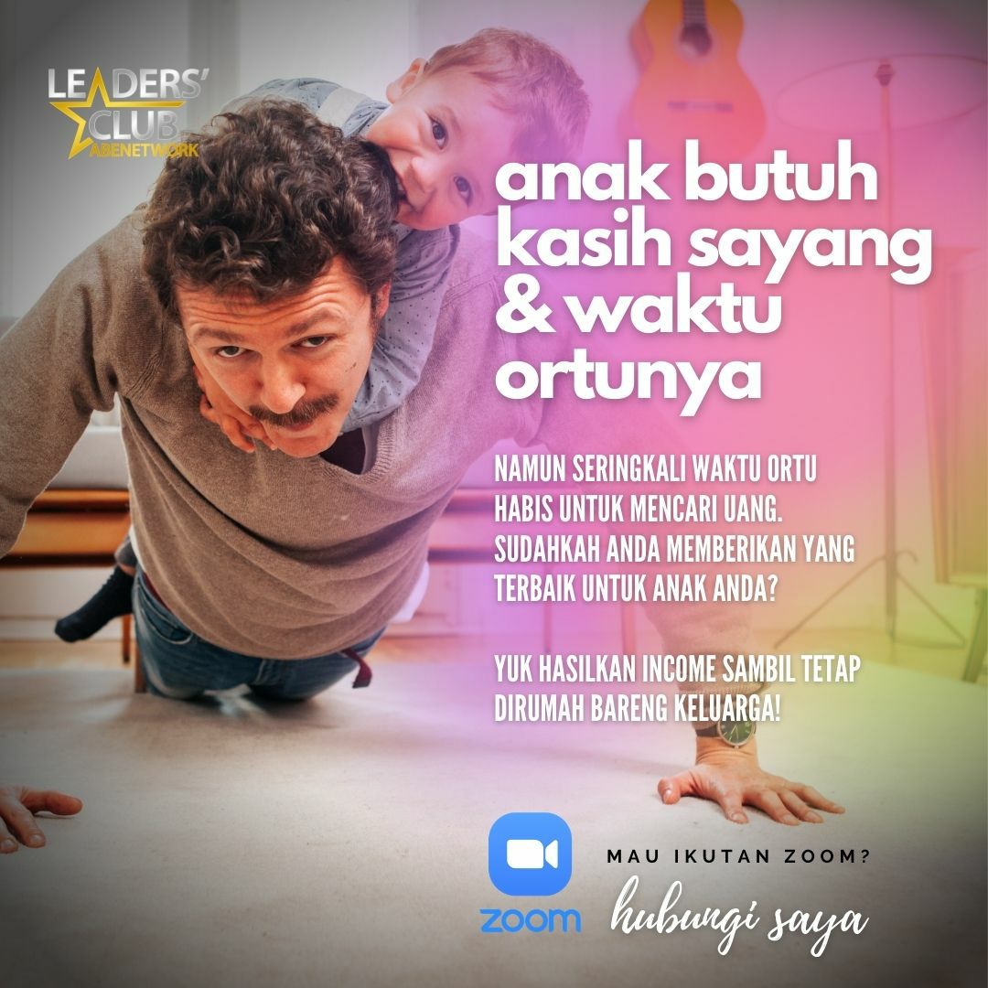 Anak butuh kasih sayang &amp; waktu ortunya!

Lagi cari PELUANG USAHA yang bisa dikerjakan 100% dari rumah? Yuk ikuti zoom meetingnya disini bit.ly/daftarzoomnyad… 

#banser #jokowi