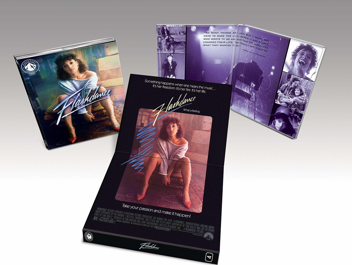 FLASHDANCE. When Paramount Presents announced these I honestly thought they would be old masters dumped on a disc. Nope. This flick has been a favorite of mine and is one of the films that inspired me to be a dancer. Looks great but the sound/music are incredible.