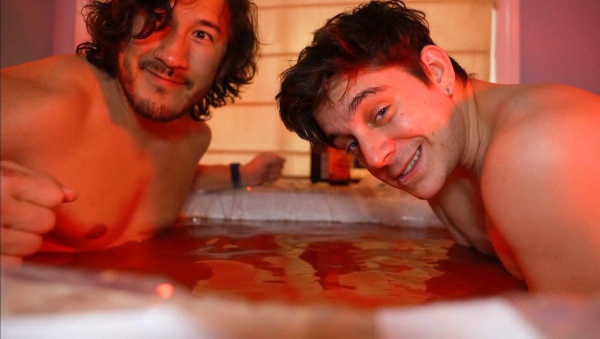 ethan and mark smiling/ laughing with each other a thread