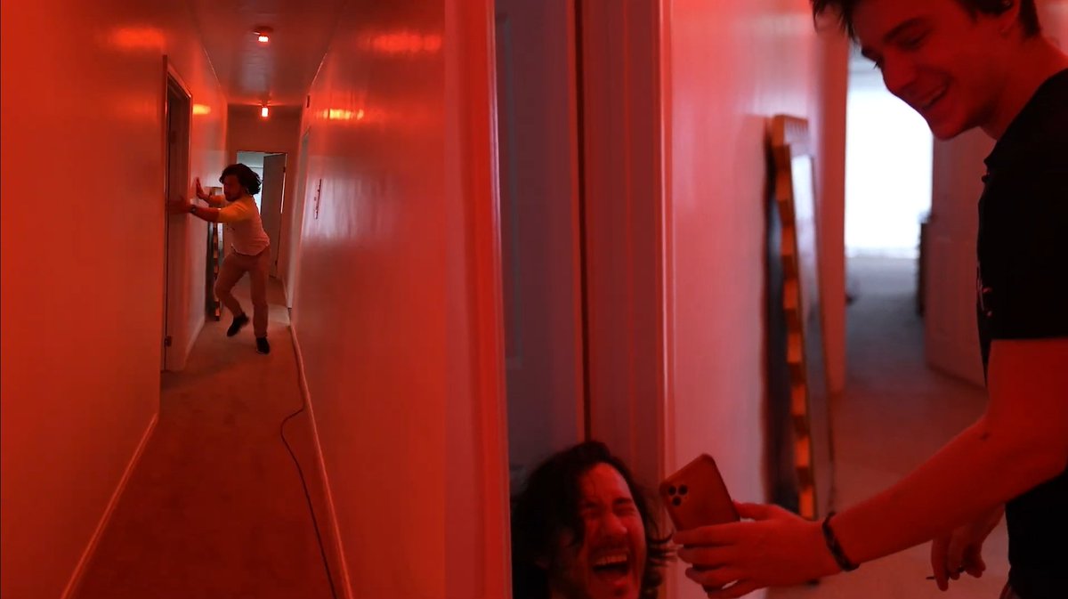 ethan and mark smiling/ laughing with each other a thread