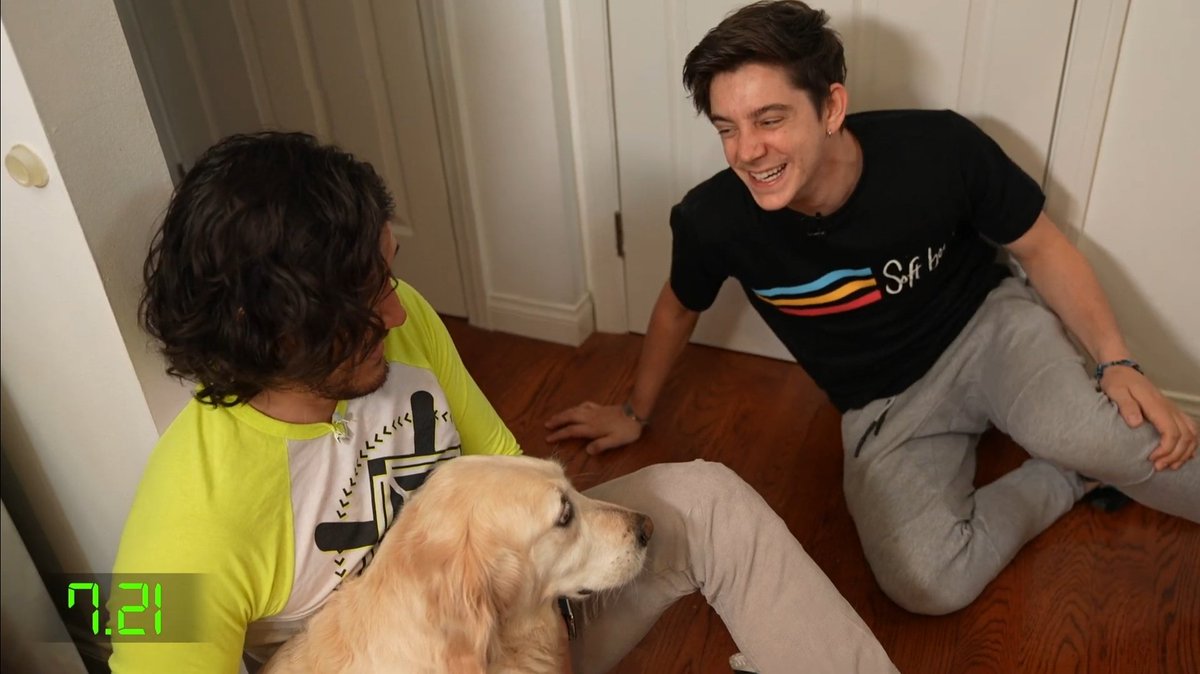 ethan and mark smiling/ laughing with each other a thread