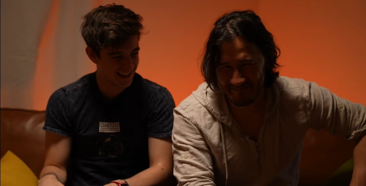 ethan and mark smiling/ laughing with each other a thread