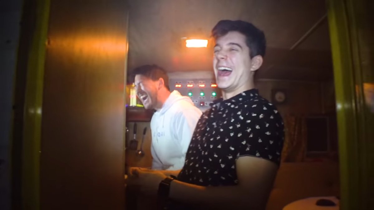 ethan and mark smiling/ laughing with each other a thread