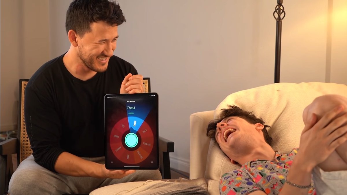 ethan and mark smiling/ laughing with each other a thread