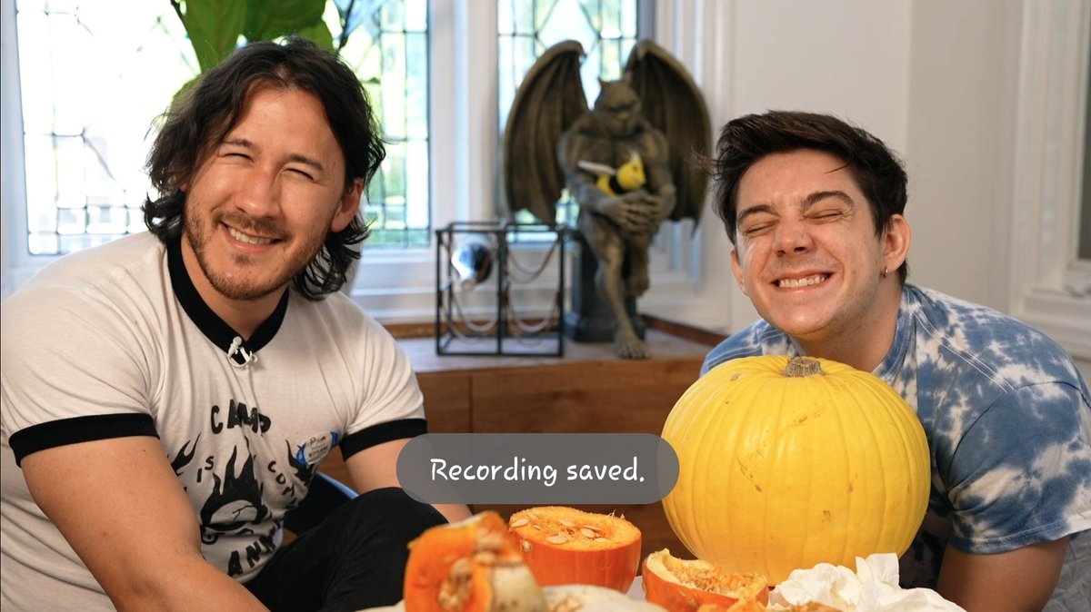 ethan and mark smiling/ laughing with each other a thread