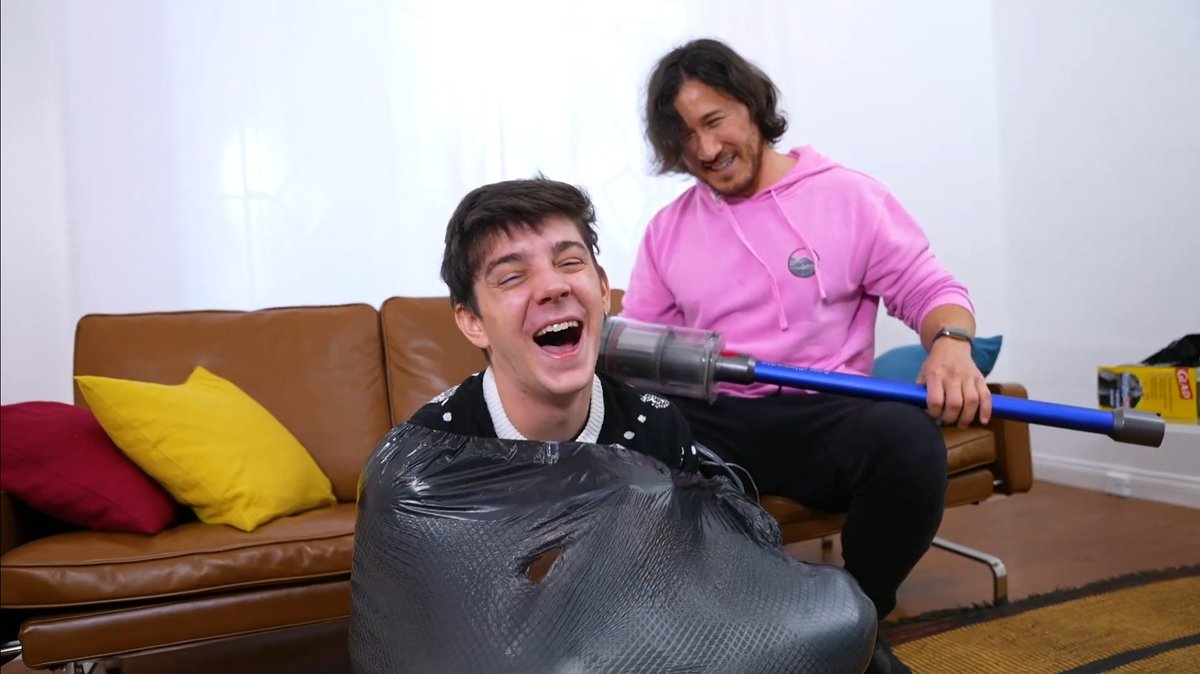 ethan and mark smiling/ laughing with each other a thread