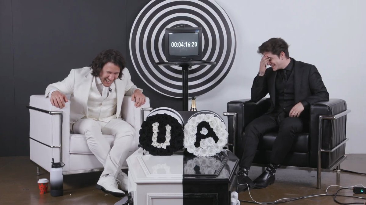 ethan and mark smiling/ laughing with each other a thread