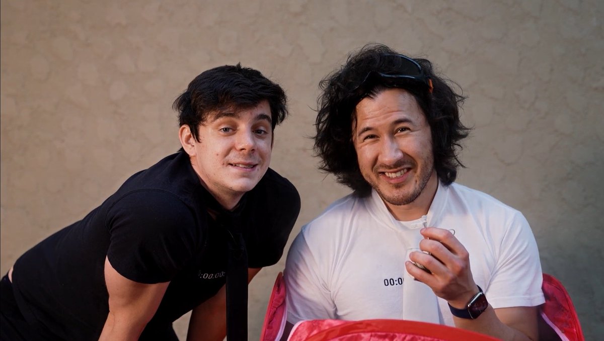 ethan and mark smiling/ laughing with each other a thread