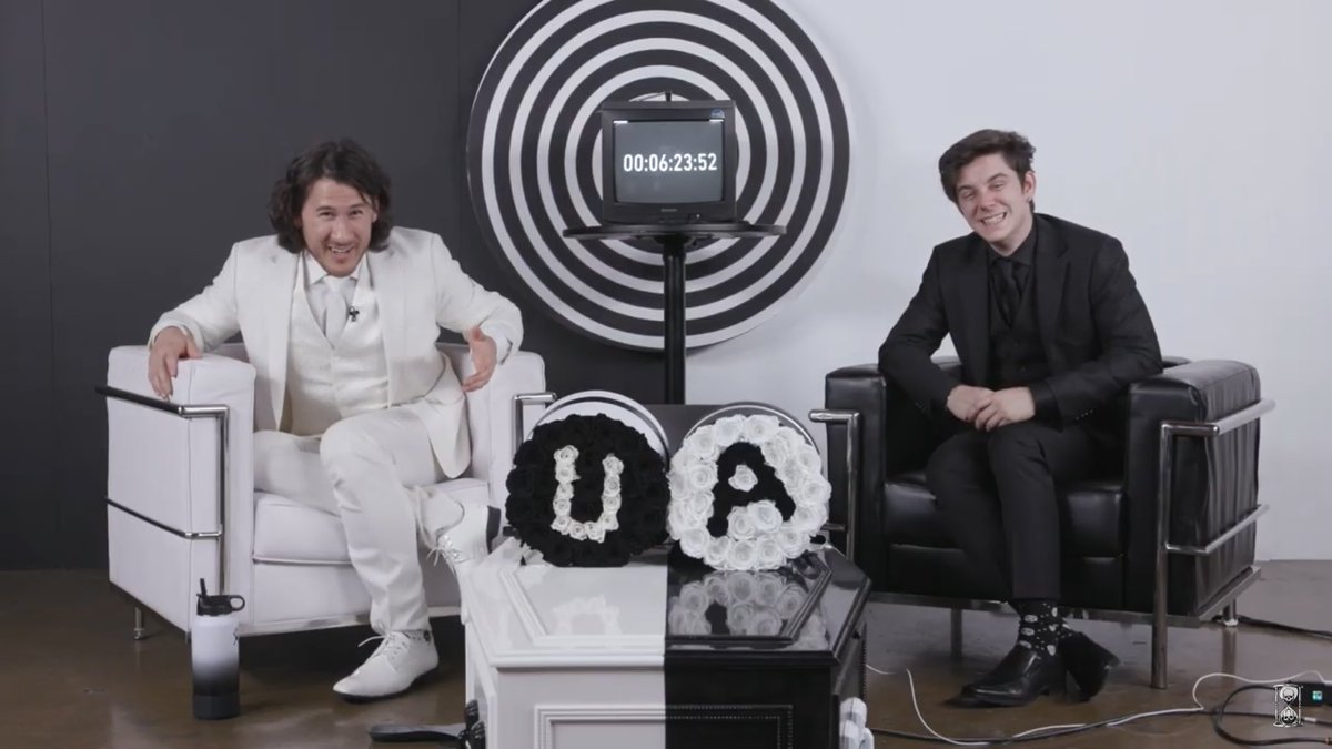 ethan and mark smiling/ laughing with each other a thread