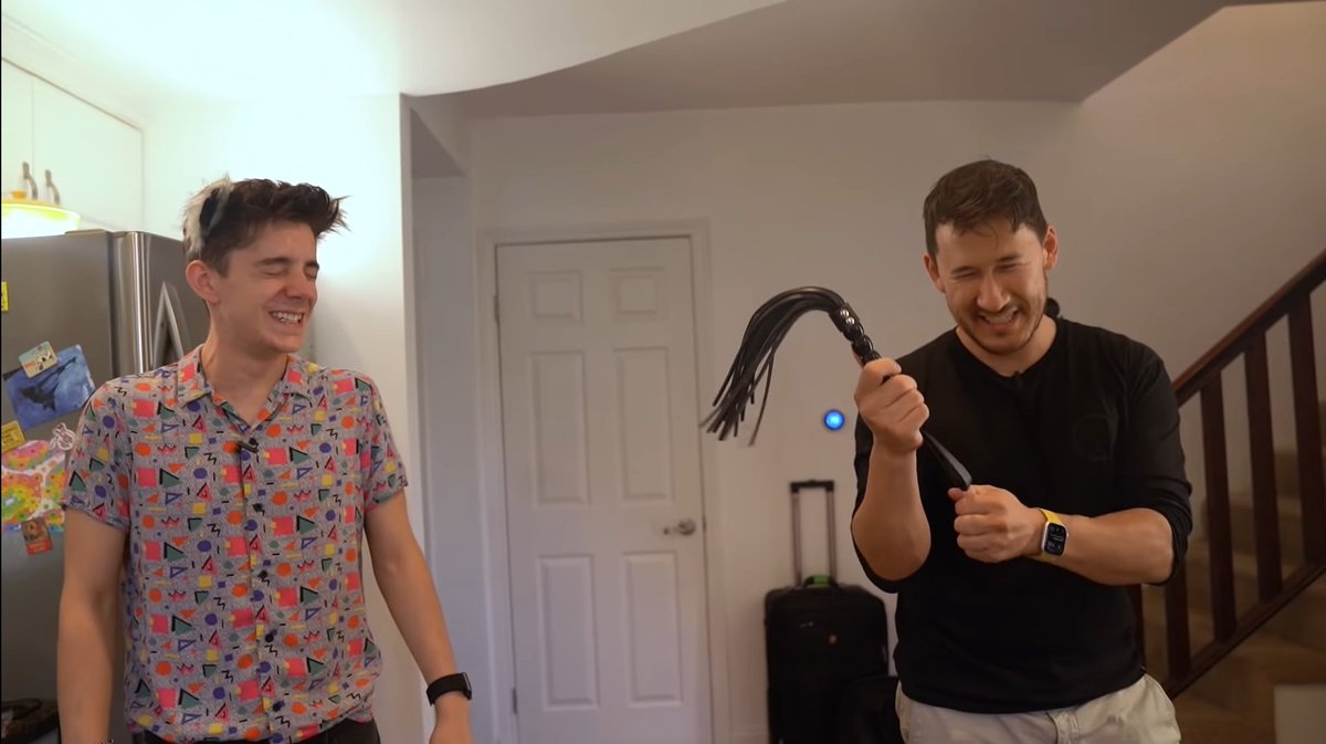 ethan and mark smiling/ laughing with each other a thread