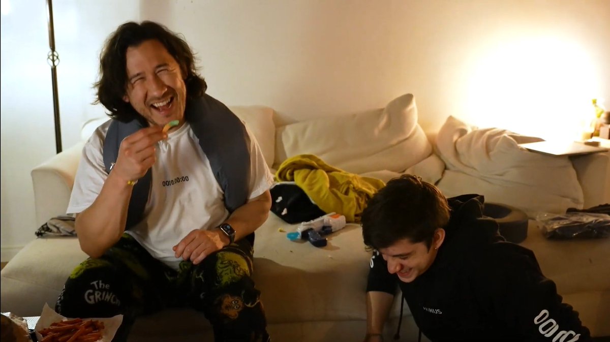 ethan and mark smiling/ laughing with each other a thread