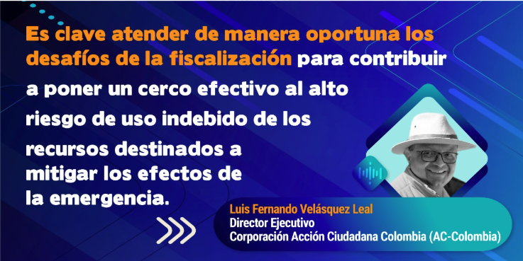 AC_Colombia's tweet photo. AC-Colombia compartirá algunas reflexiones sobre la gobernanza regional y desafíos de la fiscalización en tiempos de emergencia con la comunidad de la OLACEFS.  Visite el Blog COVID-19 de la OLACEFS. https://t.co/B3WyHSx682 https://t.co/h9bt3K8aCZ