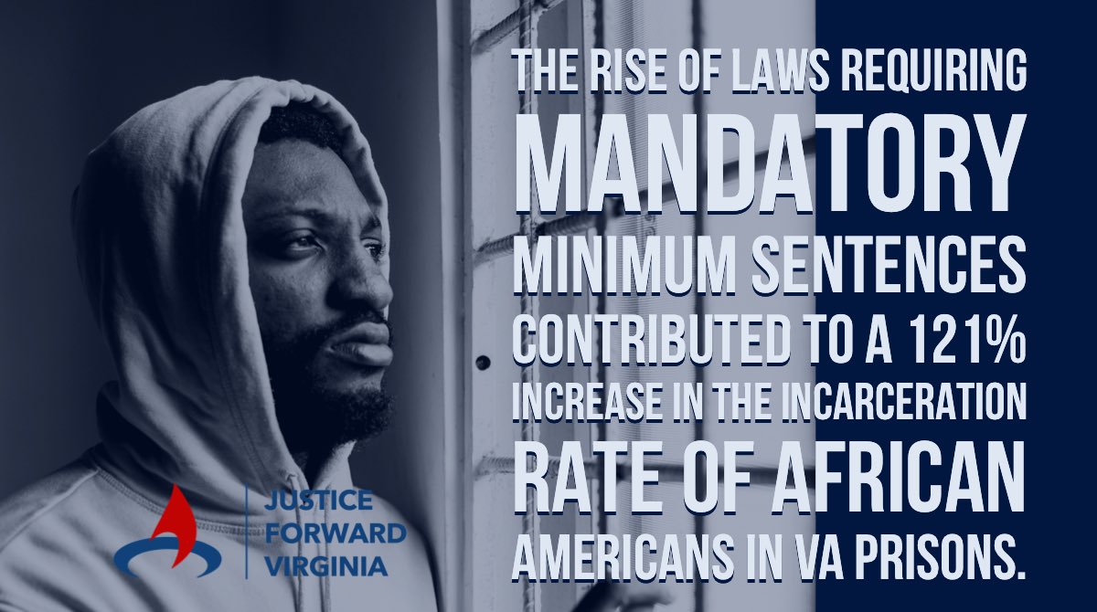 JusticeFwdVa's tweet photo. We’re asking the #VAGeneralAssembly to #endmandatoryminimums in the 2021 legislative session—All of them. Retweet if you’re behind us! #RacialJustice https://t.co/fSMRBQtHbt