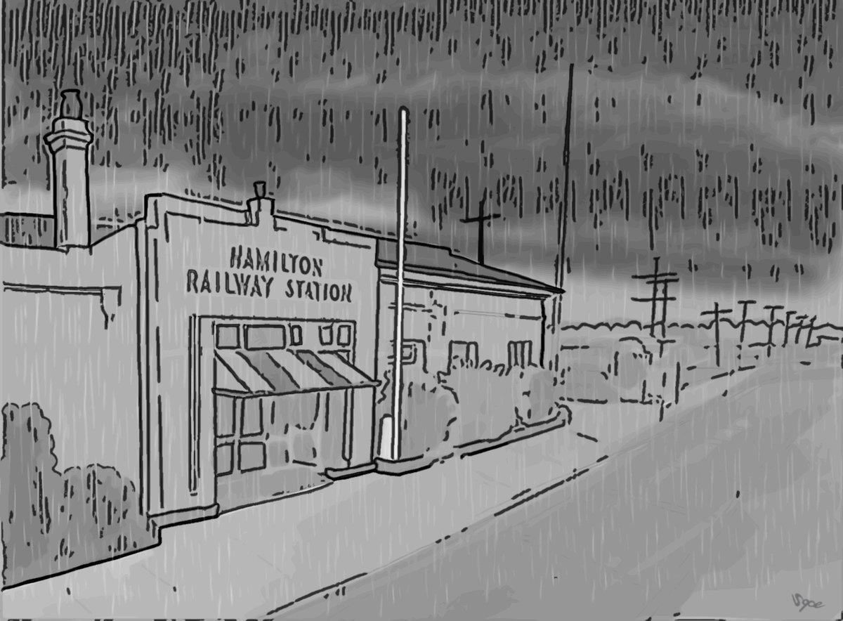 sope_creations's tweet photo. Raining at Hamilton Railway Station #painting #railway #Railwayart #Railways #rain #rainart #raining #hamiltonvic #vline #digitalart https://t.co/Iz9FMfYPuc
