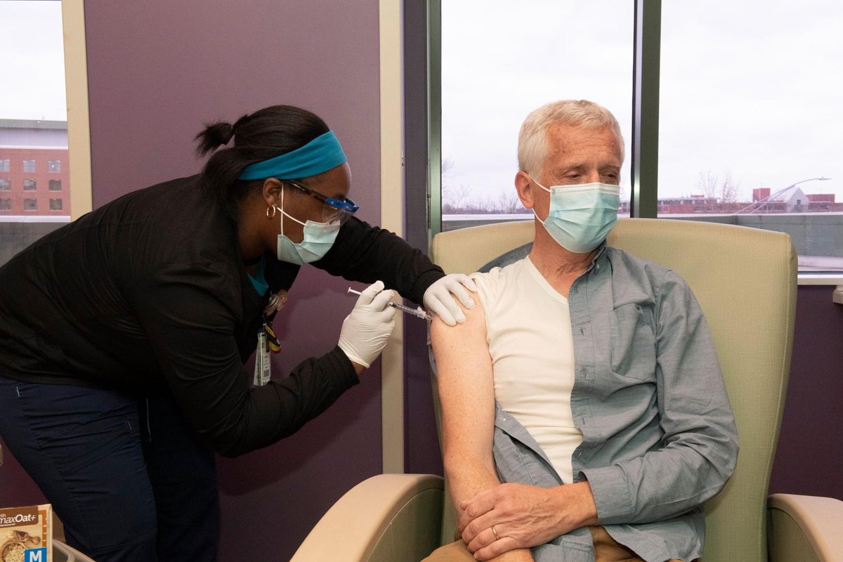 AkronChildrens's tweet photo. Today was a historical day at Akron Children’s as the first 10 caregivers were able to receive the Moderna #COVID19 vaccine. https://t.co/wfzSOfsfKU