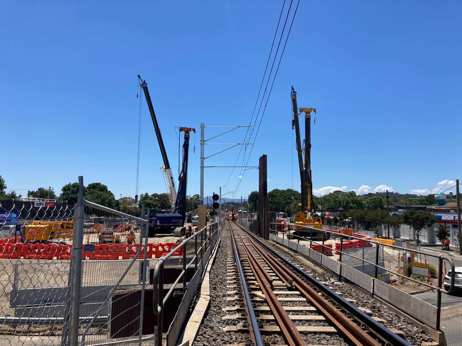 Level Crossing Removal Project We Ve Been Working Night And Day To Dig The Foundations For The New Rail Bridges Over Manchester Road And Maroondah Highway The Manchester Road And