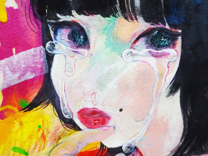 目と涙と鼻水にはキラキララメ、衣装は前回の紅白での衣装をイメージしてみたり、バリバリ楽しく描かせていただきました😢💖 https://t.co/qFR8oIPP2i 