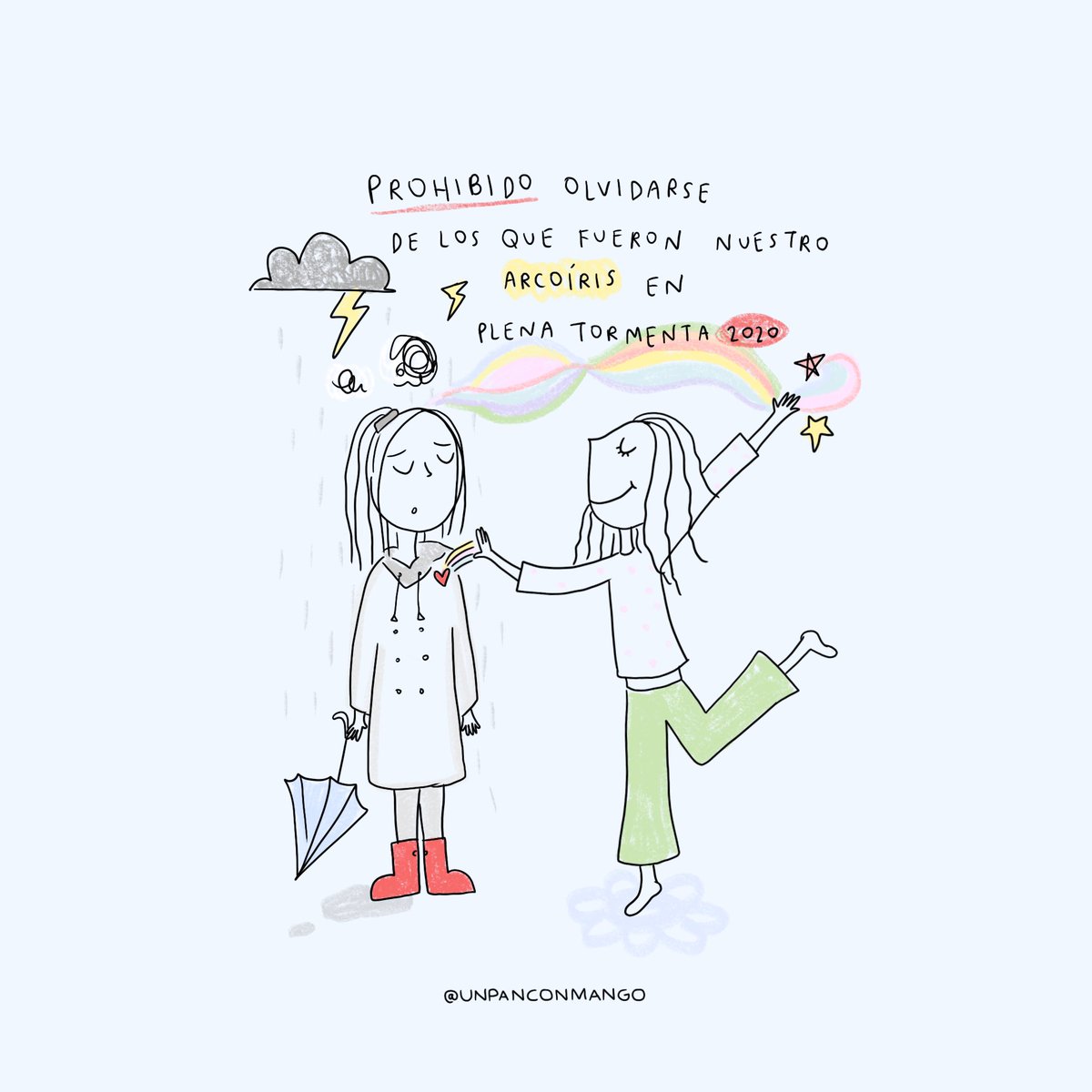 unpanconmango's tweet photo. Quién fue tu arcoíris 🌈en plena tormenta 2020⛈? https://t.co/Mg89FXmVRv