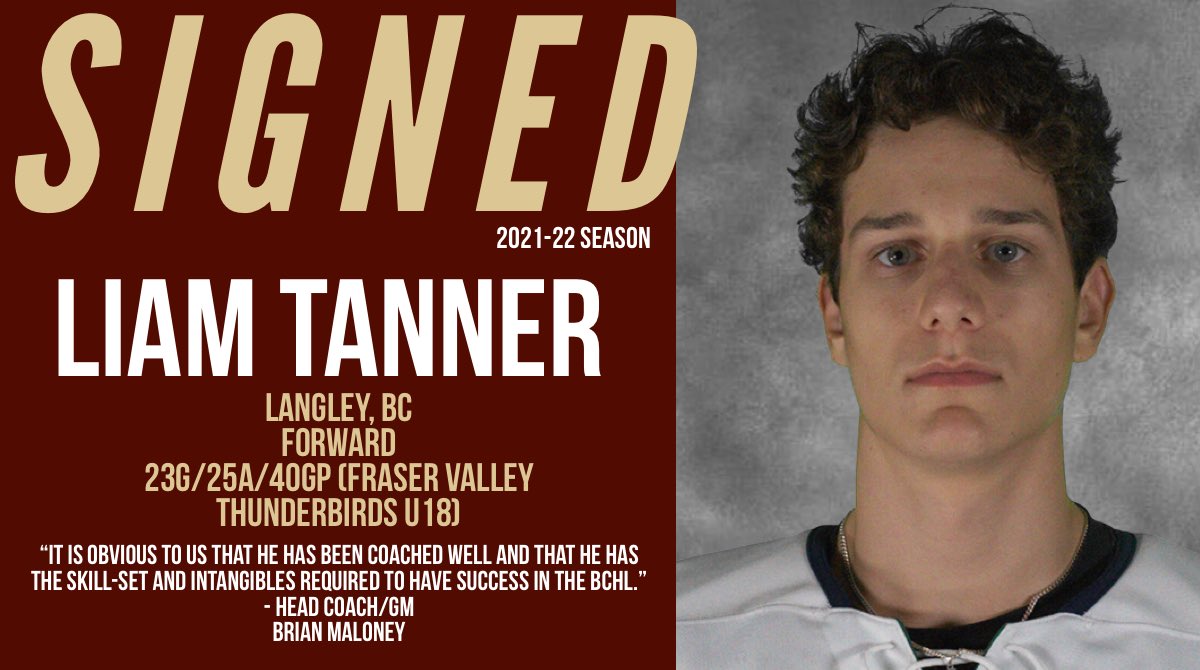 NEWS: Chiefs Commit to Liam Tanner for 2021/22 Season🏒

“He really impressed me in the game we called him up last season with his stick position, reads, and awareness on the ice.”

🔗 chilliwackchiefs.net/chiefs-commit-… #ChwkChiefs