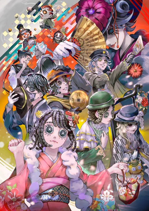 第五人格「IdentityV初詣2021」の衣装デザイン及びイラストを描かせていただきました。
とても楽しかったです…どうぞよろしくお願いします。 