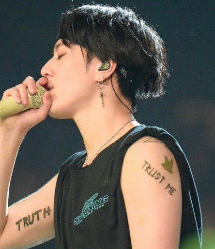 Yugyeom's newest dandelion tattoo