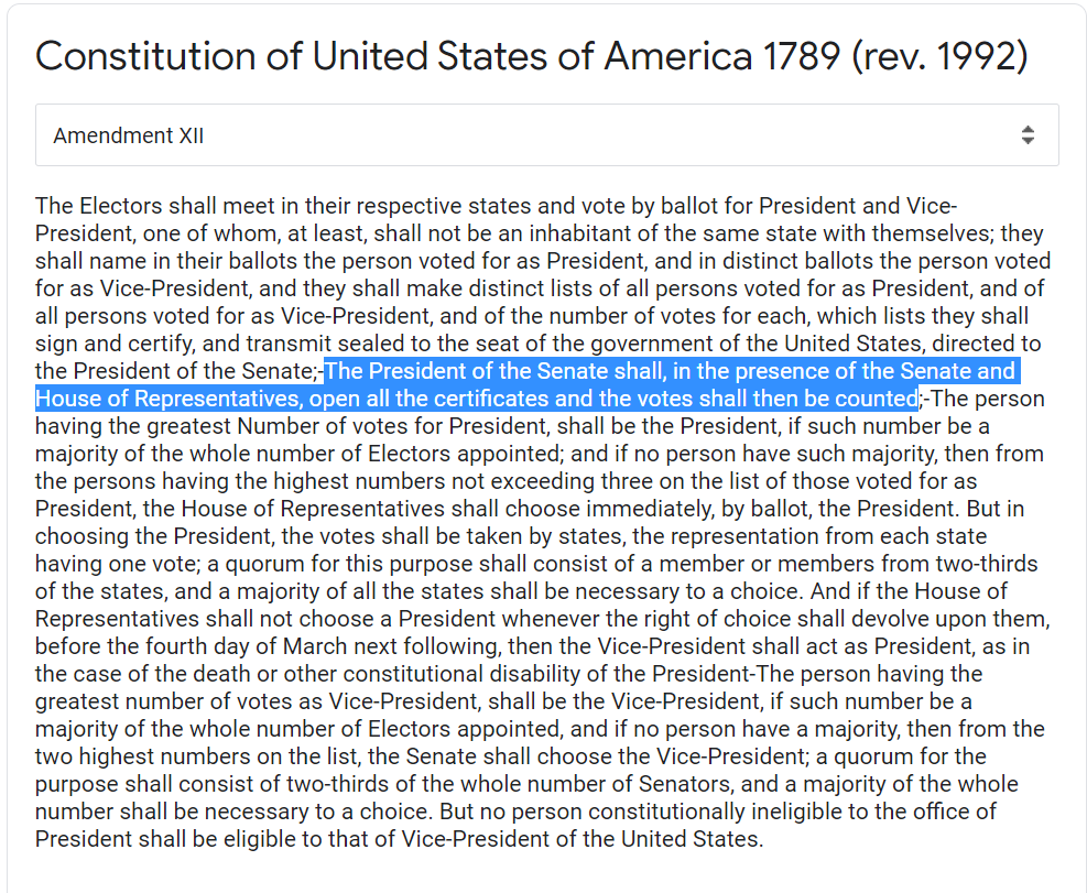 They...I think they are trying to get a United States District Court to enjoin the Vice President and the Congress from carrying out a duty that is mandatory under the Constitution and what fresh hell is this even?