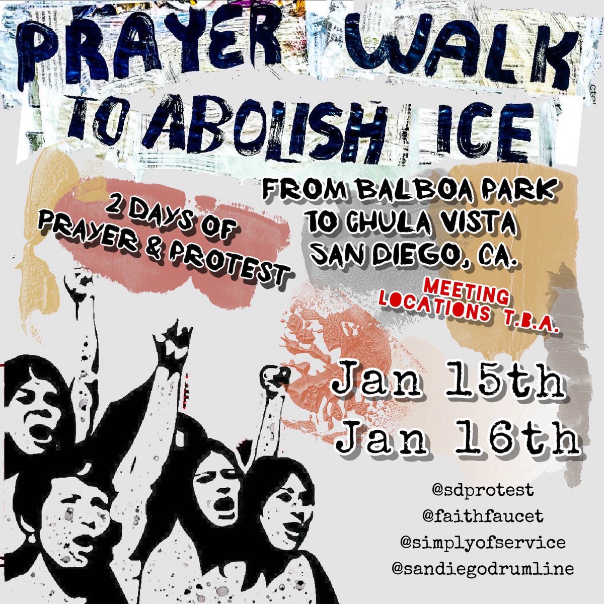 SdProtest's tweet image. Thank you all for being patient with us. Here’s a statement and the flyer for the ICE demonstration next month.