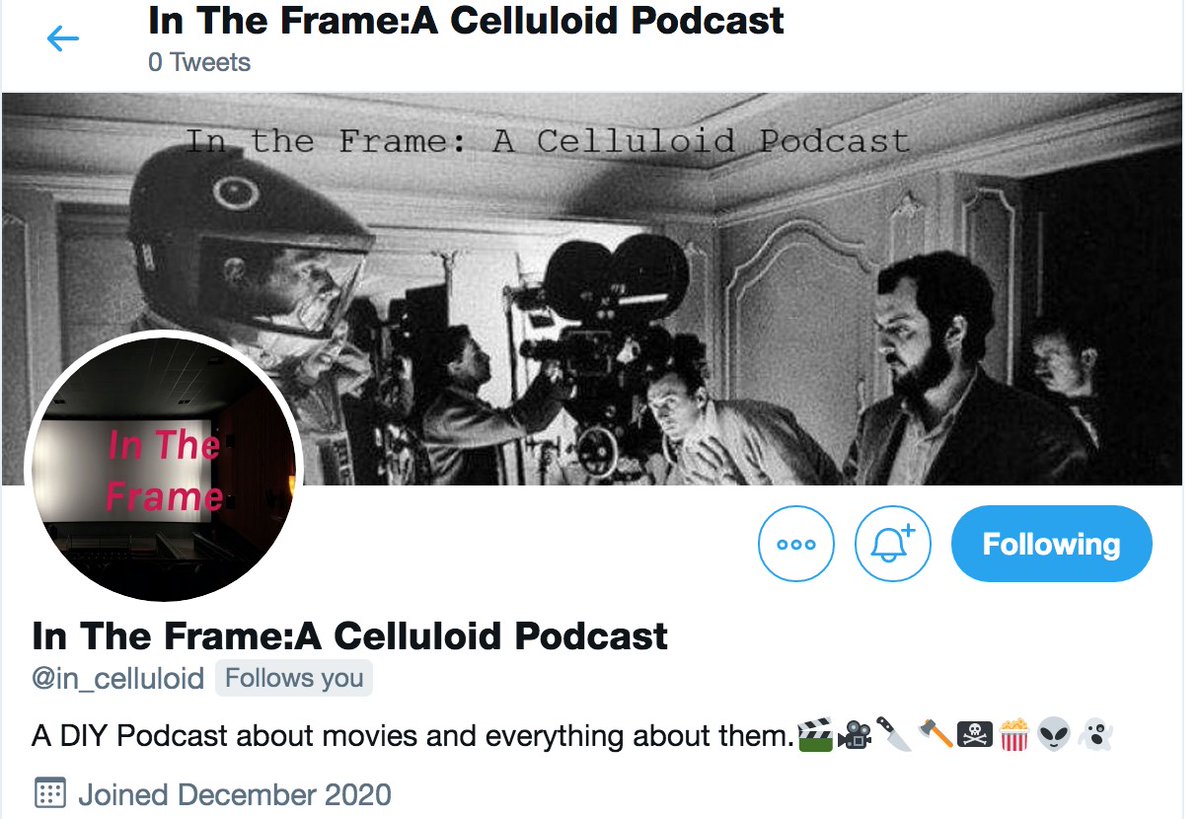 Friend of BAFS, <a href="/seanmcclannahan/">Sean McClannahan</a>, has a new podcast starting next week, In the Frame. Follow them on Twitter @in_celluloid to get updates on when the first episode drops.