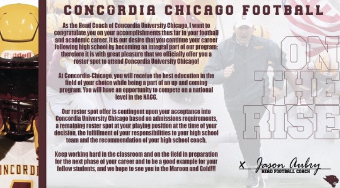 trentonhat68's tweet photo. Blessed to receive my 3rd offer from @CoachC_Watkins and Concordia university Chicago #CUCtakeover https://t.co/Jy8Dsp4DS9