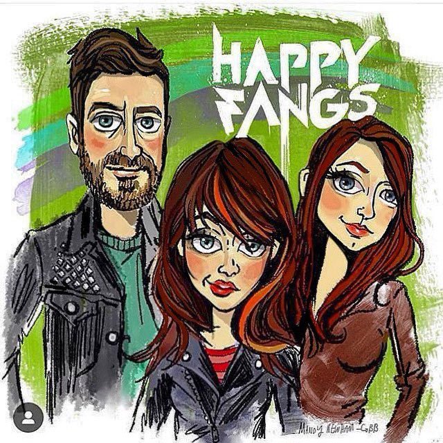 lefffffty's tweet photo. ...from #otd a few yrs ago, old illo I drew of #HappyFangs for #SessionsfromtheBox // #SanFranscisco #rocknroll trio // #drawing // #band-#illustration https://t.co/cF0NKiJbP4