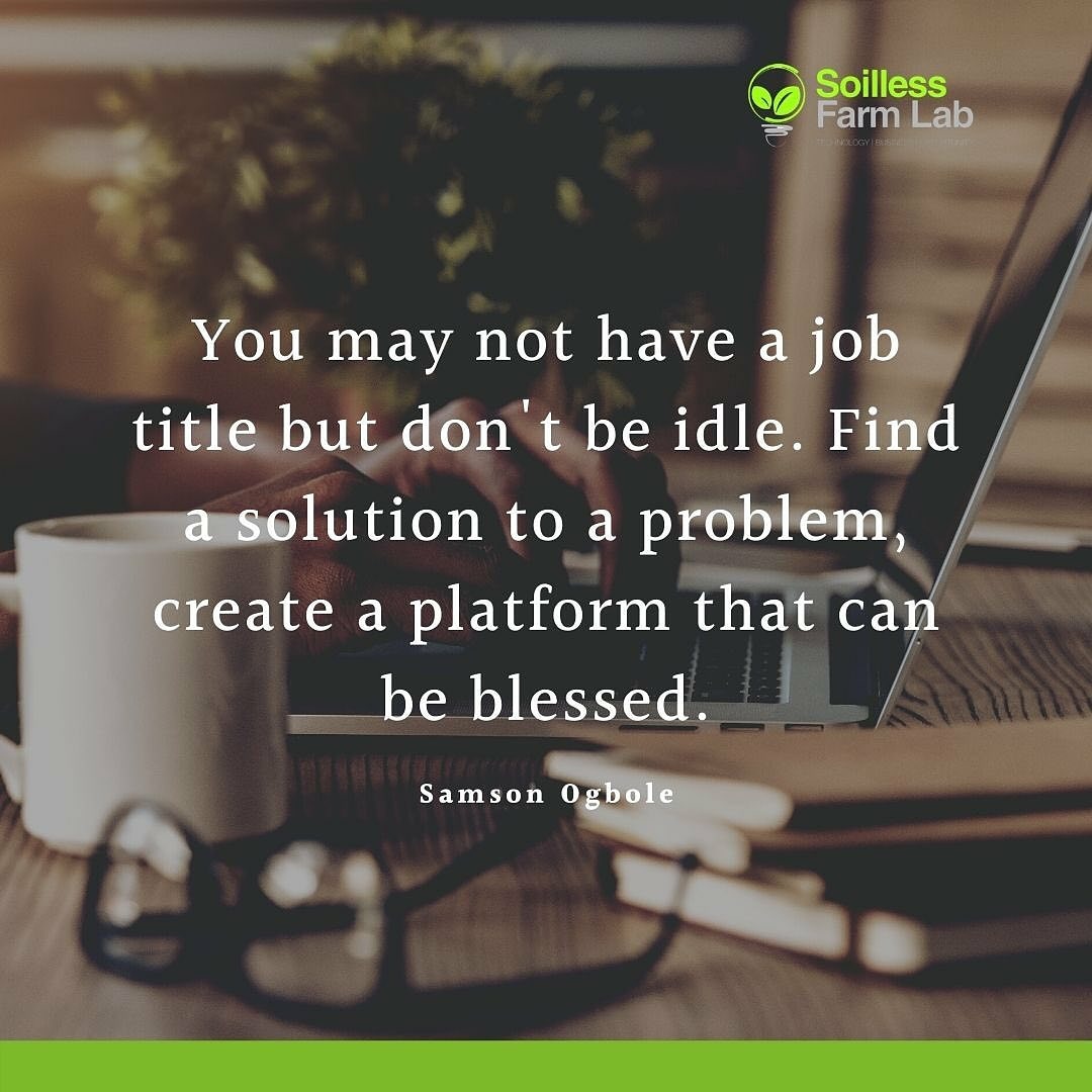 Samsonprolific's tweet photo. Reposted from @sfarmlab You can be a solution provider and a problem solver today! Try to be a farmer!
We challenge you to be one!๐๐
โจ
#wednesdaychallenge
#farmchallenge
#soillessfarming
#soillessfarmlab
#ZeroHunger #foodsecurity #FarmerSamson https://t.co/in7AYRnP6v